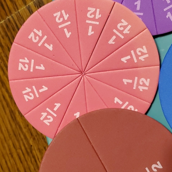 Teacher Created Resources® Foam Fraction Circles. Educational. 51 pieces. NWOT - Picture 2 of 10